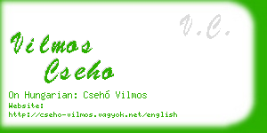 vilmos cseho business card